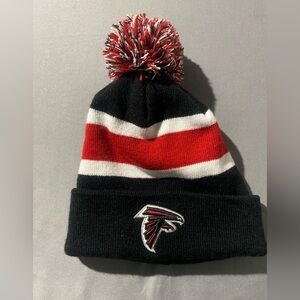 NFL falcons Black and Red Striped Beanie